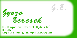 gyozo bercsek business card